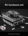 925pcs Ww2 Military Army 1:35 Sd.Kfz.181 Tiger Tank City Remote Control Building Blocks Weapon Bricks RC Vehicle Toys