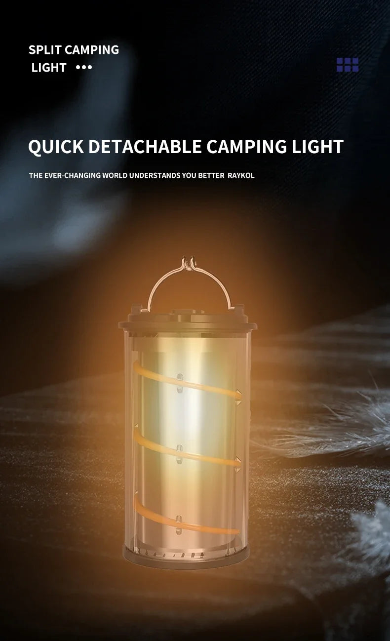 2-in-1 XHP360 High Power Tactical Flashlight Rechargeable Zoom Torch with Camping Light Power Bank Safety Hammer