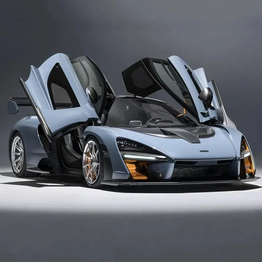 1/32 Diecasting Alloy Senna Sports Car Models Toys Simulation Vehicles with Sound Light Pull Back Supercar Toys