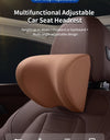 Six-way adjustable U-shaped memory cotton car headrest Brown
