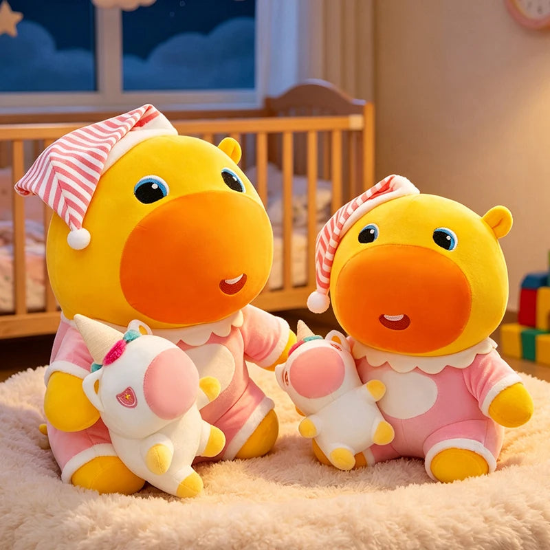 Sleepwear Capybara Plush Toy With Unicorn Doll Soft Pillow