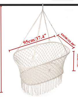 Nordic Style  Indoor and Outdoor Cotton Rope Hammock Hanging Chair Swing  Cradle  Bed Rocking Chair