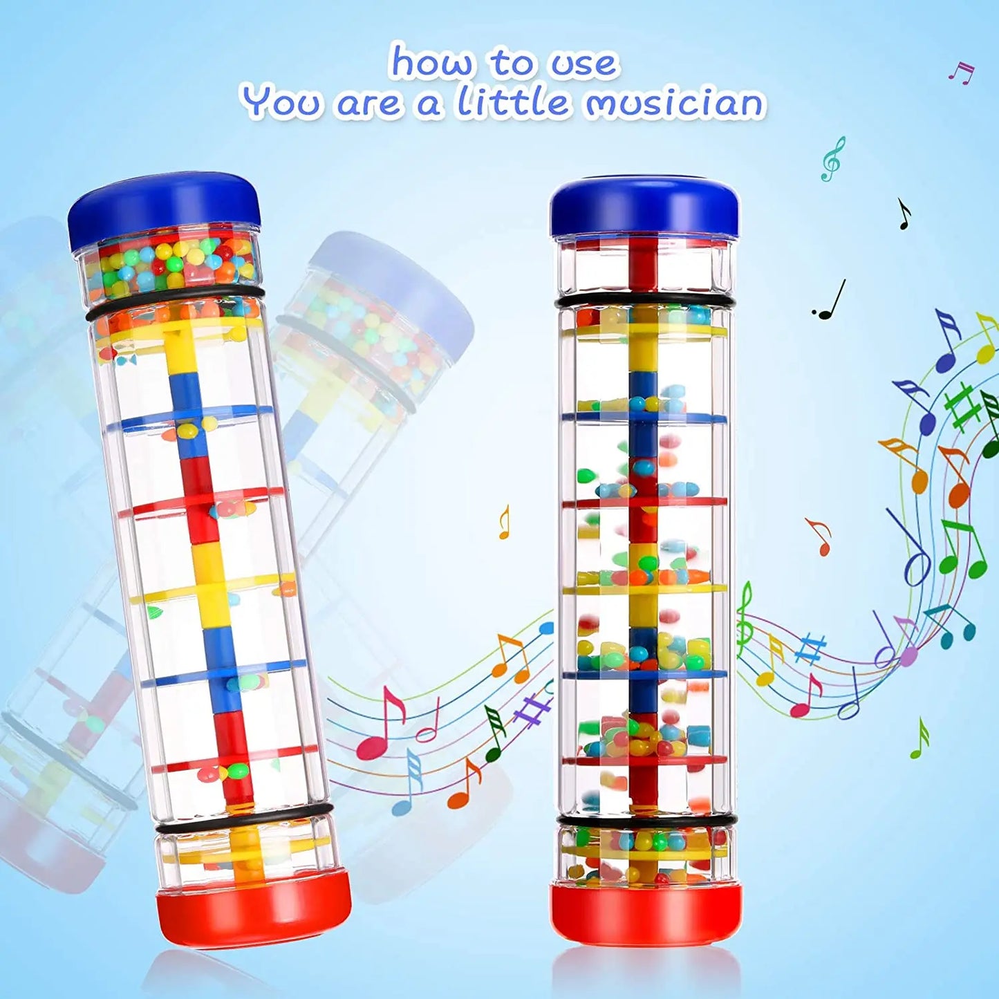 Rainmaker  Toys Rain Stick for Babies 0 6 12 Months  Rattles Toy Rainmaker Musical Instrument Montessori Sensory Toys