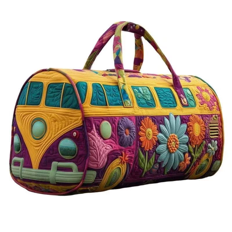 Adjustable Strap 3D Quilted Duffle Bag Large Capacity Sports Travel Tote