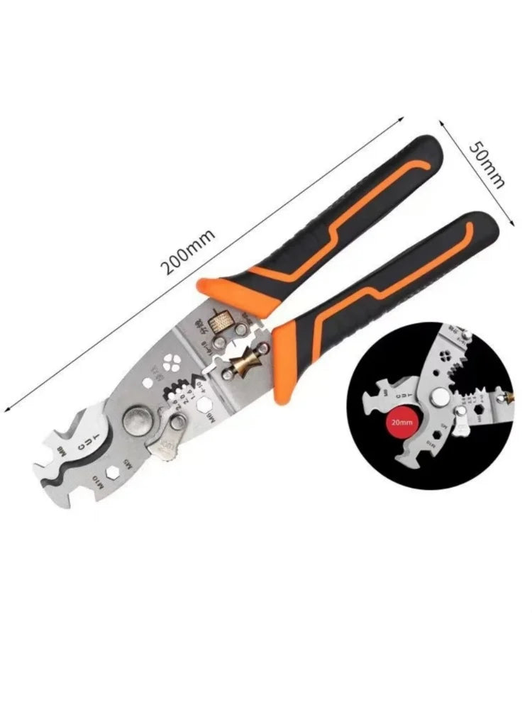 28 in 1 Multifunctional Wire Stripper Crimping Pliers Heavy Duty Stripping Pliers Cable Splitting Pulling Winding Cutting Peeler