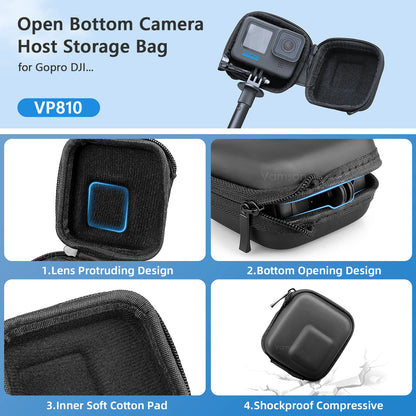 Mini PU Protective Storage Case for Gopro Hero 11 10 9 8 7 for DJI OSMO Action for Insta 360 X3 One X2 Camera Accessories