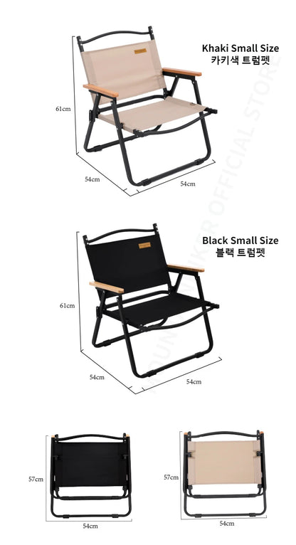 Camping Chair Portable Outdoor Chair Folding Chair Camping Picnic Back Chair Beach Chair Equipment Kermit Chair