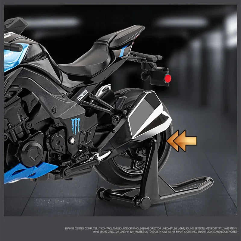 Diecast Kawasaki Ninja Z1000 Sports Motorcycle Model 1 to 12 Scale