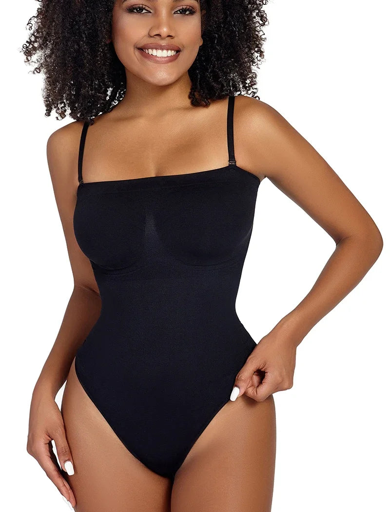 Women Tummy Control Thong Bodysuit – Slimming Compression Shapewear