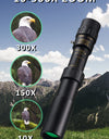 10-300x40 Zoom Telescope HD 4K Portable Strong Binoculars Long Range Professional Monocular BAK4-Prisms For Hunting Camping
