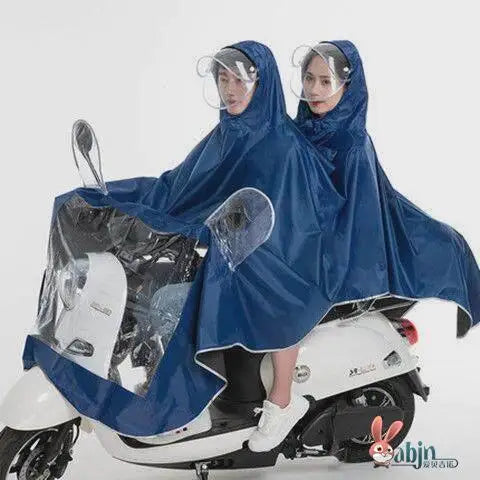 Full Body Waterproof PVC Rain Poncho for Motorcycle and Bicycle Riding