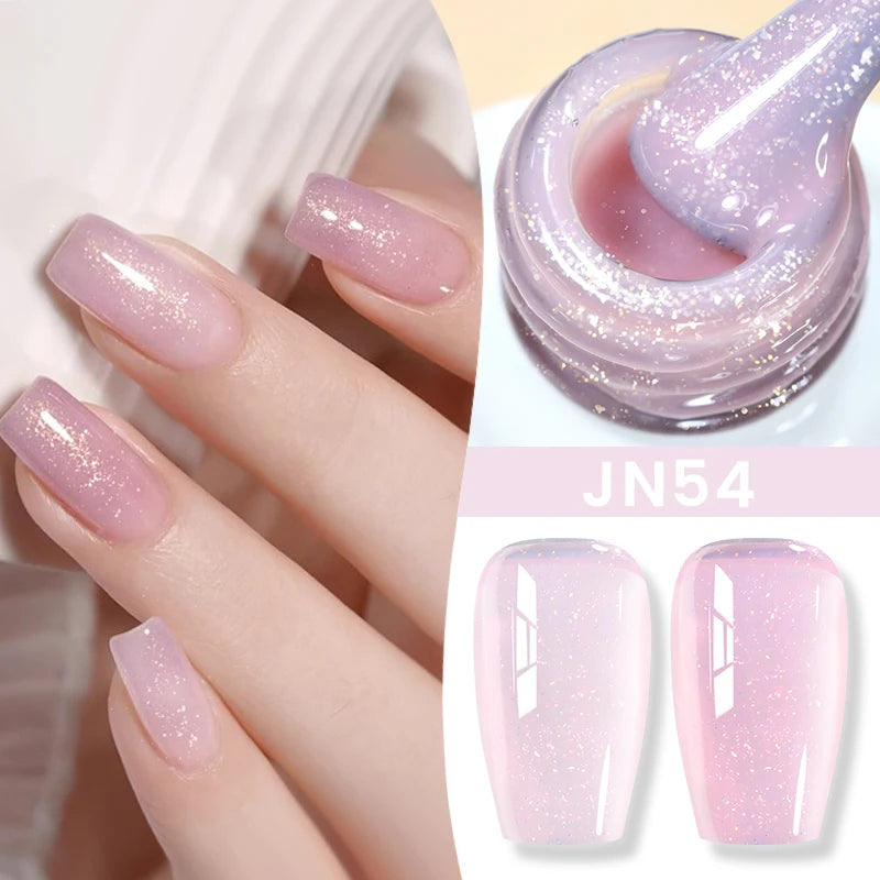 10ml Jelly Nude Gel Nail Polish Autumn Amber Semi Transparent Manicure Soak off UV LED Nails Gel Varnish
