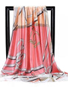 Scarves For Women Print Silk Satin Head Scarf Female Luxury Brand Square Shawl Large Hijab Scarfs