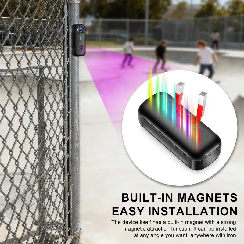 Pocket 2K Mini Magnetic Wearable Action Camera 120 Degree Wide Angle WIFI Hands Free Thumb Cam for Cycling Vlog Outdoor Recording