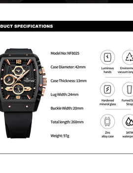 Watches Silicone Band Military Quartz Wristwatches Fashion Waterproof Clock Relogio Masculino