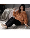 Women’s Winter Flannel Pajama Set – Warm, Thick Coral Fleece 2-Piece Loungewear