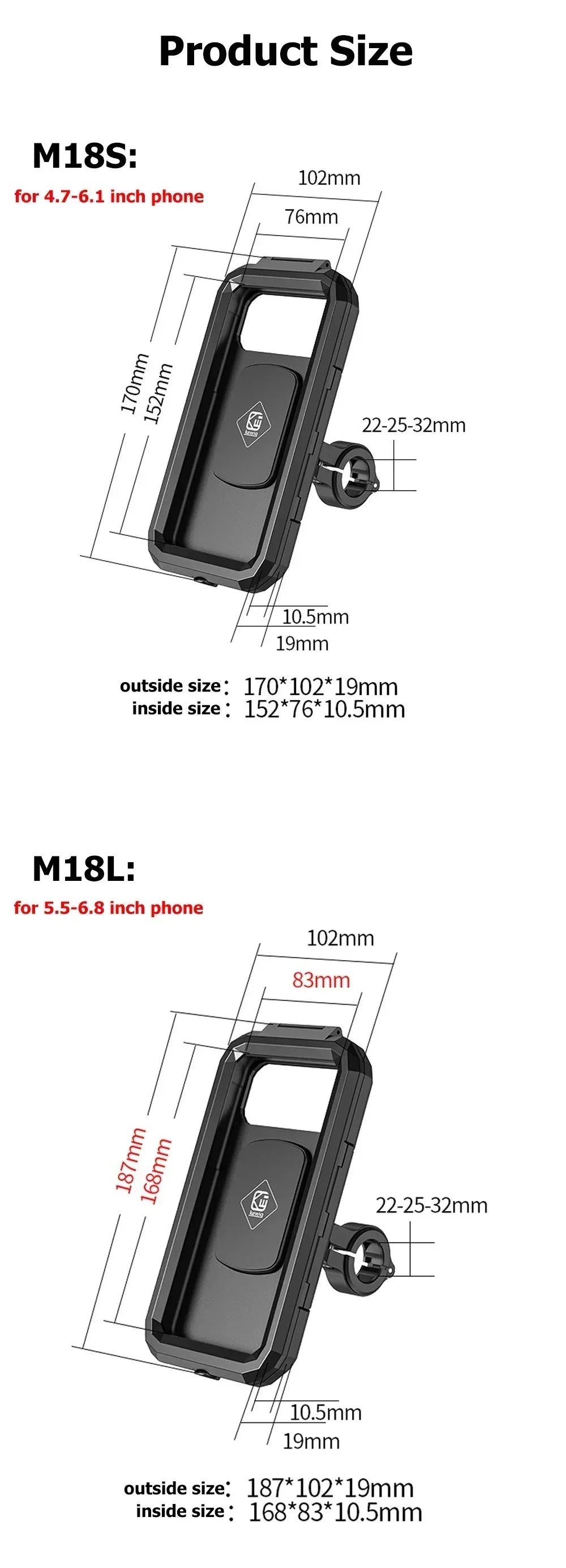 Motorcycle Wireless Charger Holder QC 3.0 Fast Charging Motorbike Phone Waterproof Cellphone Bicycle Stand For iPhone Samsung