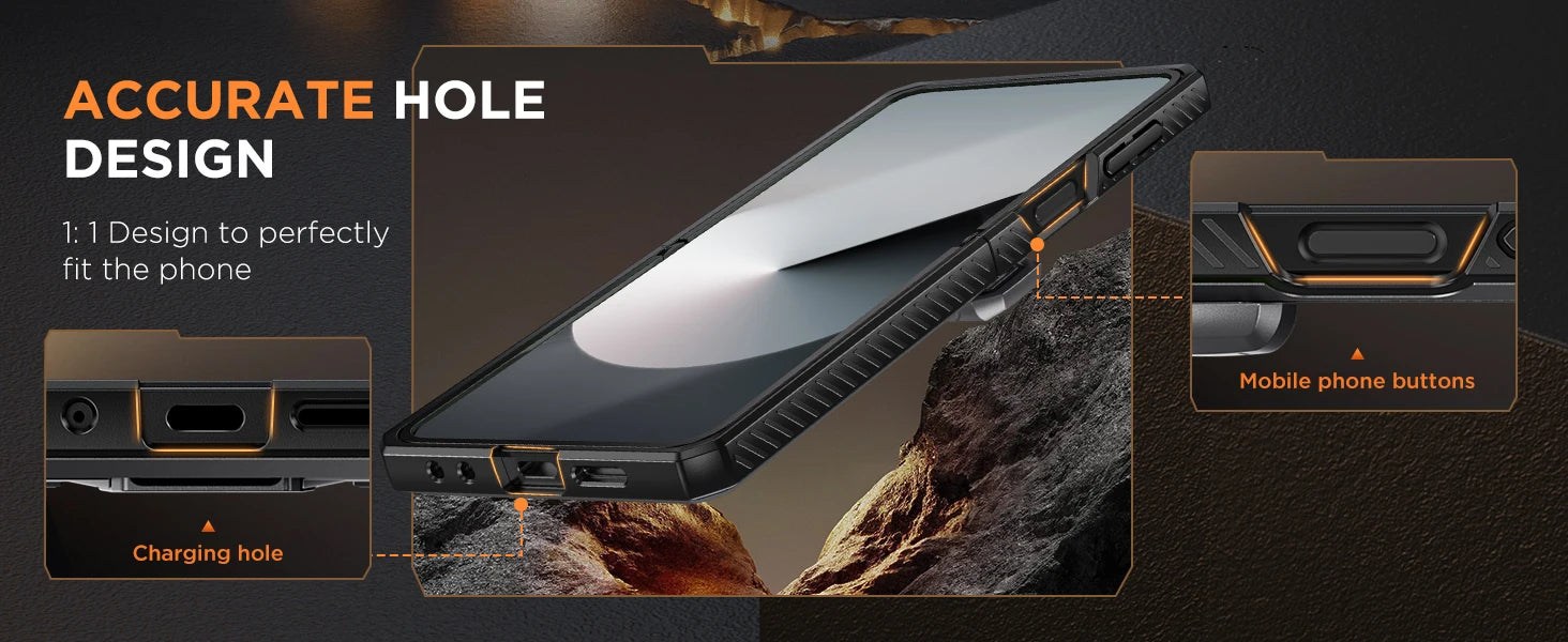 for Z Flip 6 Case with Kickstand Belt-Clip Hinge Protection Cover Screen Protector Military Grade Shockproof Phone Case