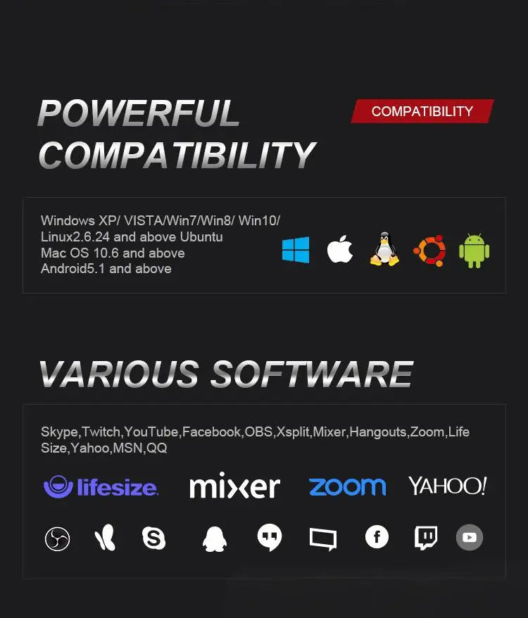 1080P Gaming Webcam 60FPS Autofocus Fill Light Camera Privacy Cover 7 Colors RGB Fill Light Stereo for Laptop Live Streaming