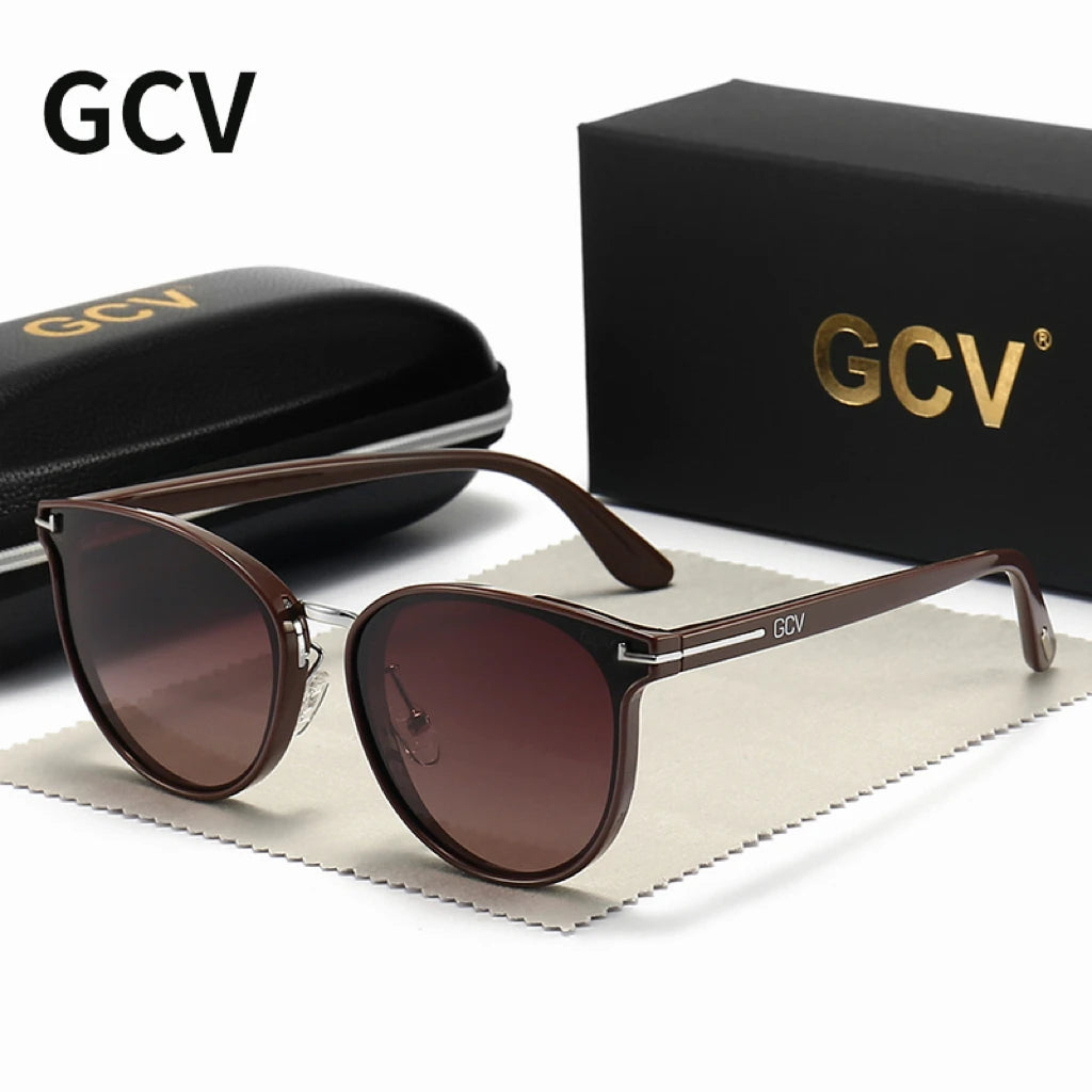 Cat Eye Polarized UV400 Fashion Sunglasses for Women Luxury Ultralight Frame Party Eyewear