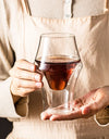 120/250/335ml Double-layer Glass Cup Hanging Ear Espresso Coffee Cup Anti-scalding Milk Brandy Wine Teacup Clear Mug Set