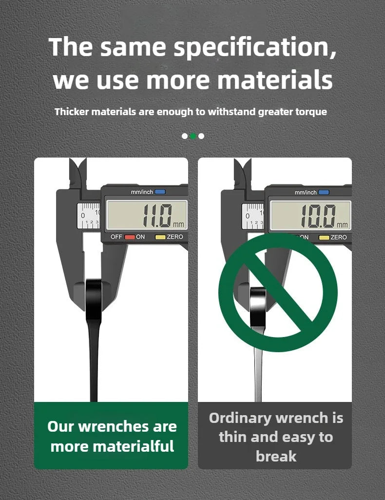 Dual Directional Fast Plum Blossom Ratchet Wrench, Industrial Grade Automatic Small Opening Dual-use Wrench Tool