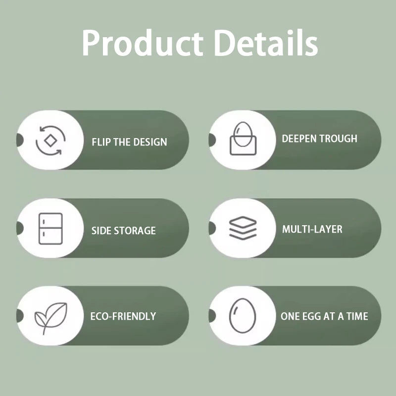 Self-Rolling Egg Dispenser – 2-Layer Clear Egg Storage Bin for Fridge Door