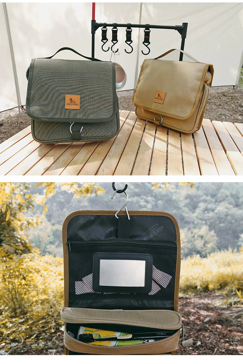 Outdoor Portable Wash Bag Camping Hanging Large-Capacity Storage Bag Multi-Function Folding Business Trip Travel Cosmetic Bag