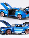 Scale 1:32 Mustang Shelby GT500 F-150 Toy Car Model Alloy Diecast Sound Light Pull Back Vehicle Models Birthday Gifts