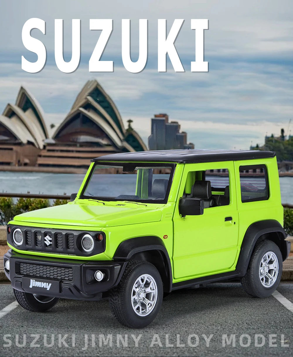 1:24 SUZUKI Jimny Alloy Car Model Diecasts Metal Off-Road Vehicles Car Model Simulation Sound and Light Collection Toy Gift