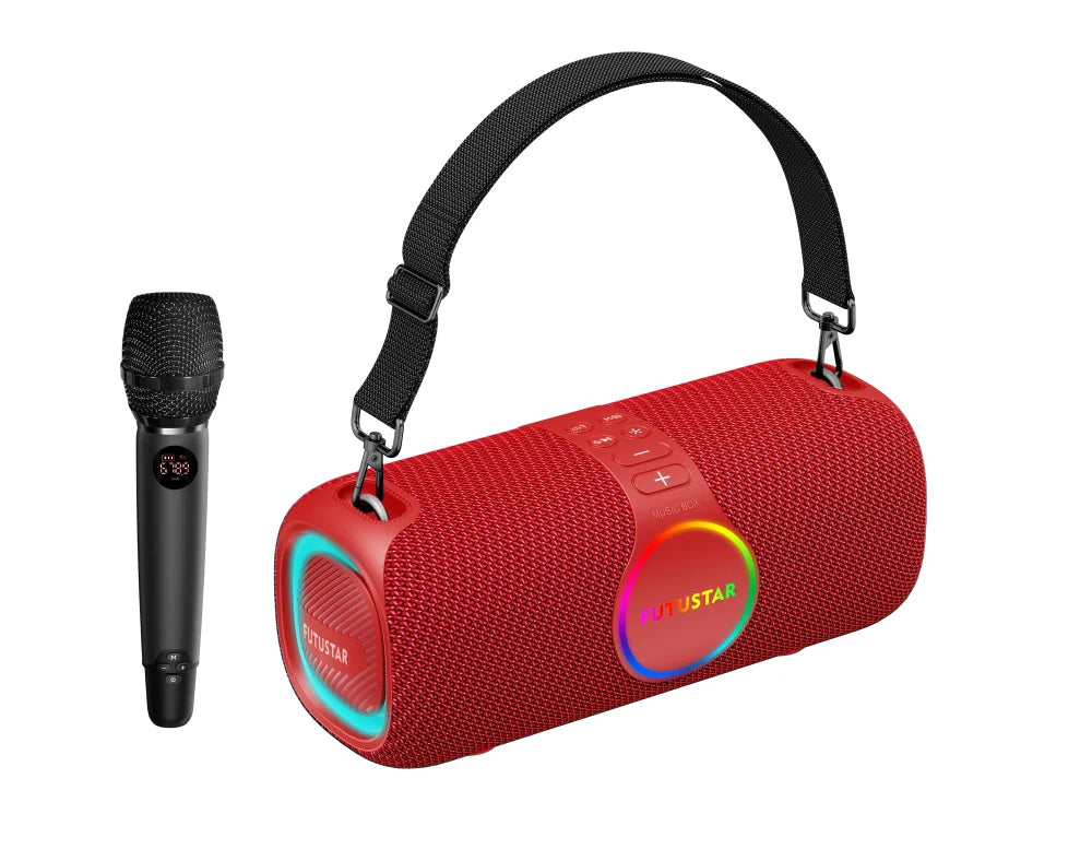 Outdoor portable wireless Bluetooth speaker 120W high-power karaoke speaker RGB subwoofer TWS/TF/AUX party karaoke speaker