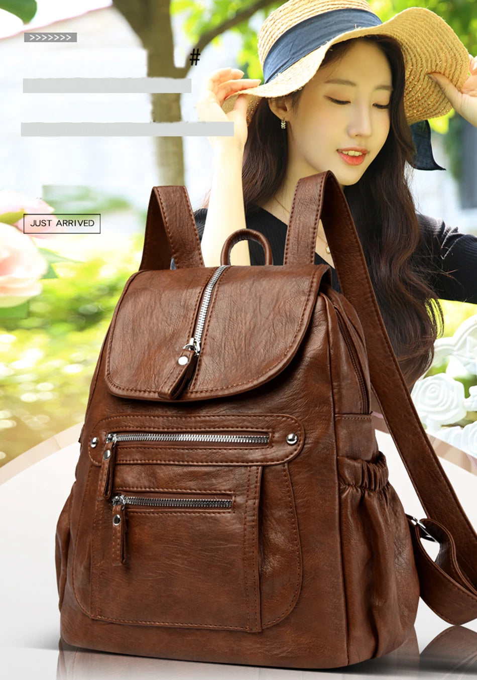 Soft Leather Backpacks High Capacity Female Back Pack Casual Travel Ladies Bagpack