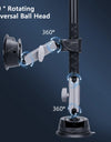 Car Suction Cup Holder with Double Ball Head Adapter with Invisible Selfie Stick for Insta360 One R X2 GoPro Accessories