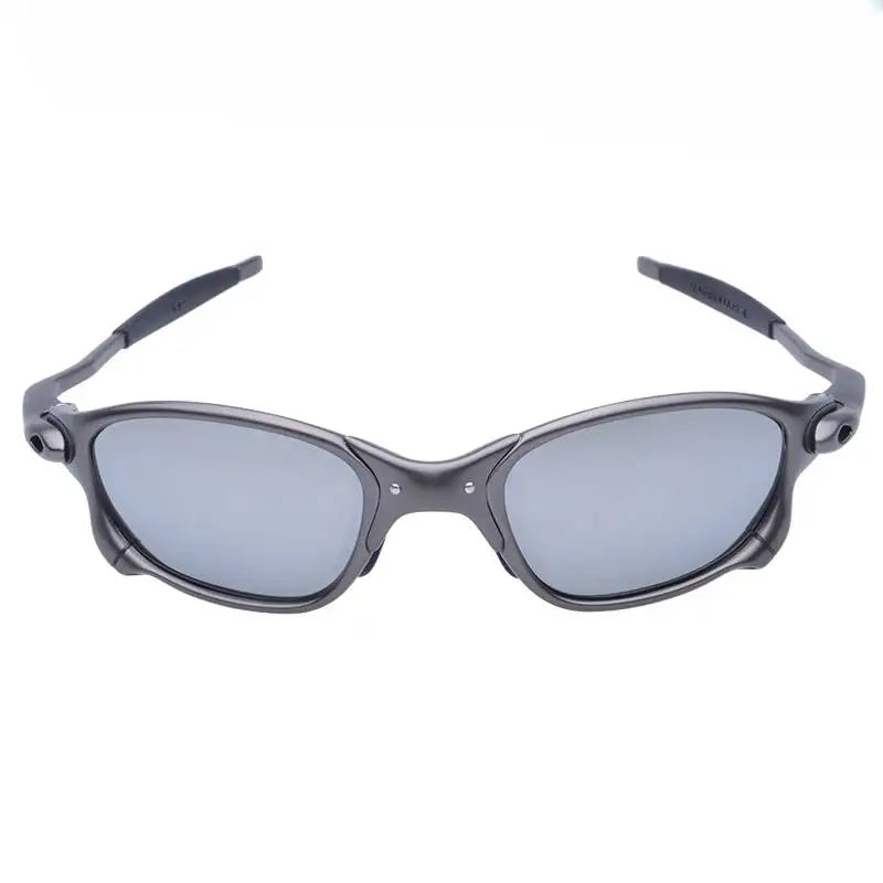 Polarized UV400 Cycling Sunglasses – Black Metal Frame Fishing Riding Bicycle Eyewear