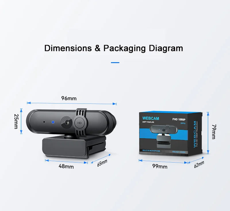 Webcam 1080P Web Camera Mini Usb Web Cam for Pc for Live Streaming  Conference Video Call for Laptop Pc Computer with Microphone