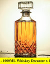 3 styles barware wine glass bottle 1000ml lead-free glass whiskey decanters for Liquor Scotch Bourbon