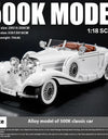 Diecast 1/18 1936 500K Classic Car Alloy Metal Model Sound And Light Toy Collect Display Ornament