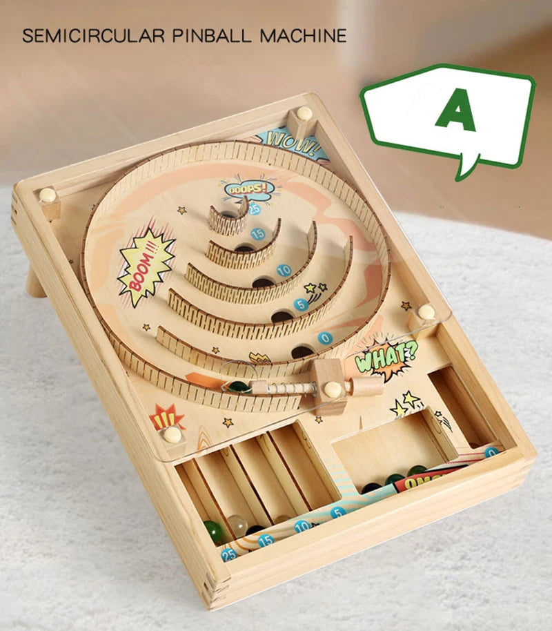 Wooden Pinball Table Game – Party & Brain Teaser Toy