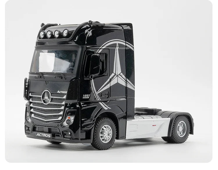 1/36 Alloy Container Trailer Truck Head Car Model Toy Diecast Metal Engineering Transport Vehicle Model Cars for ren Gifts