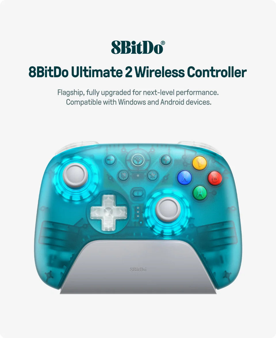 Wireless Gaming Controller with TMR Joysticks and Charging Dock for PC and Android