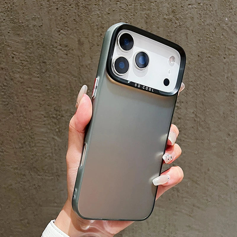 Luxury Plain Matte Colored Phone Case For iPhone 17 16 15 14  16E 17 Air SE2 Shockproof Cover