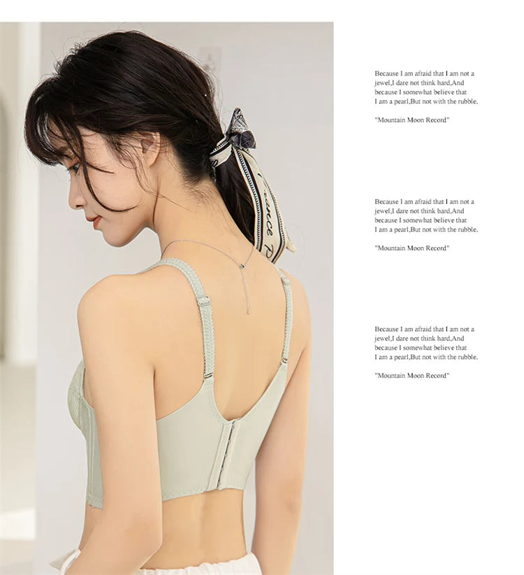 Women’s Low-Cut Lace Push-Up Bralette – Adjustable Straps, Fashionable Lingerie