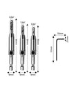 3/4/7 PCS Self Centering Hinge Drill Bit Set High-speed Steel Woodworking Door Window Hinge Drill Bit Positioning Hole Opener