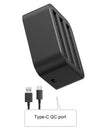 For Insta360 X3 / One X2 Tri-Slot Batteries Fast Charger Type-C Three Slots Battery Fast Charger 12V 3A / 9V 3A / 5V 3A