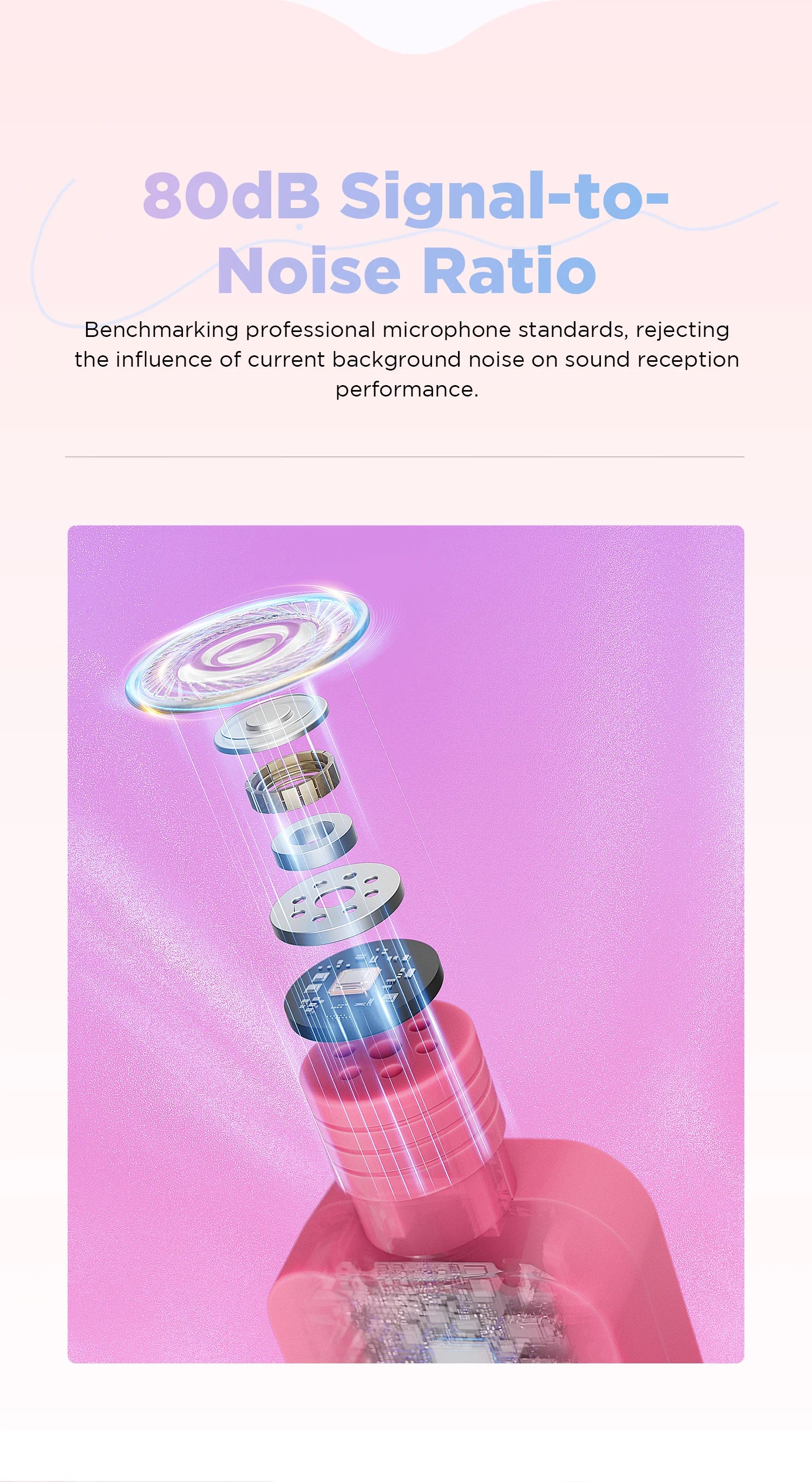 BY-V2-P Wireless Lavalier Microphone Portable Audio Video Recording Mini Mic for iPhone Android Vlog Gaming Phone Mic