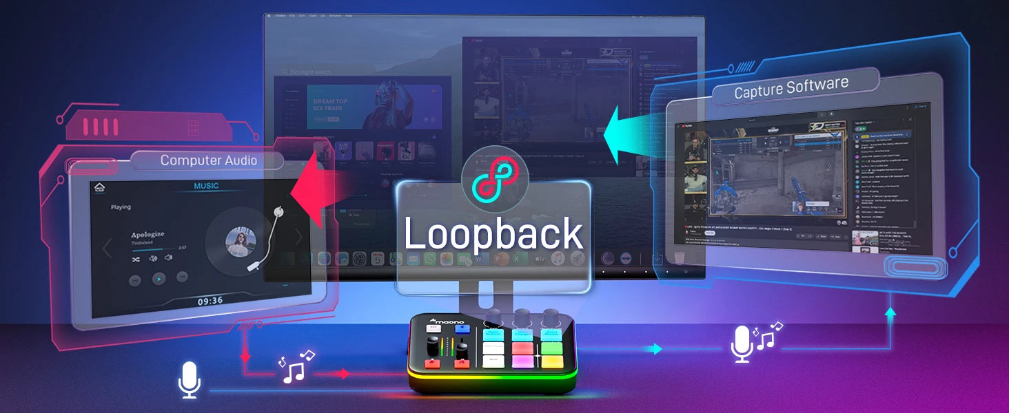 G1 NEO interfaz de audio Audio Mixer g1,Custom Sound Effects,XLR Audio Interface,for Gaming Voice,Podcast