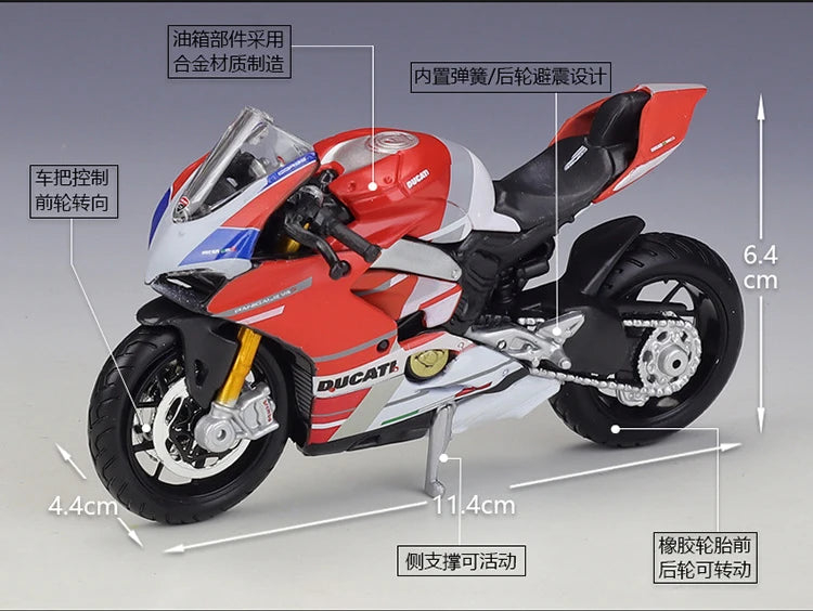 1 18 Scale Ducati Panigale V4S Corse Diecast Motorcycle Model