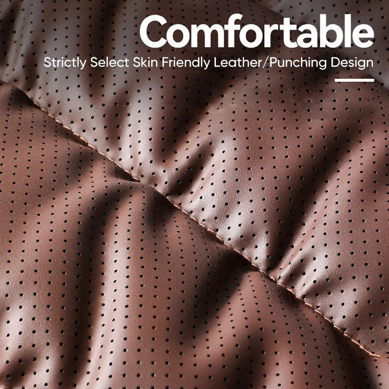 Nappa Leather Breathable Car Seat Cushion Soft Universal Anti Slip Auto Seat Protector Pads Car Seat Covers Interior Accessoires