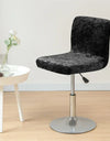 1PC Shiny Velvet Short Bar Chair Covers Stretch Back Bar Stool Covers Small Size Dining Barstool Slipcovers Party Banquet Decor