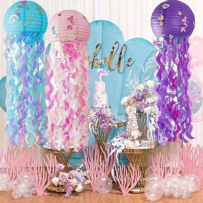 Little Mermaid Party Decor 1st One Birthday Party Kids Girl Mermaid Party Gifts Mermaid Brithday Party Supplies Baby Shower